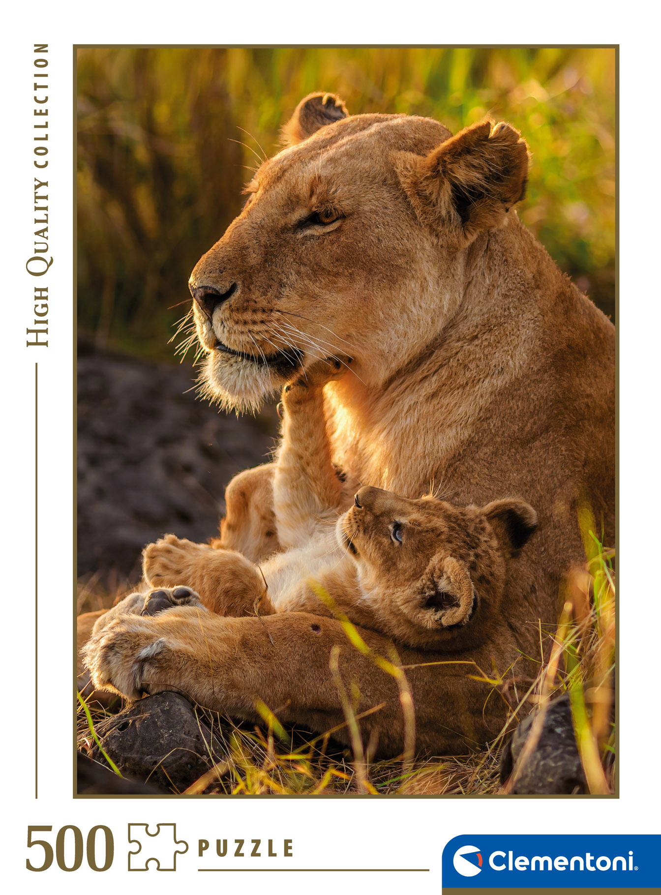 Top1Toys Clementoni puzzel leewin met welpje 500 stukjes
