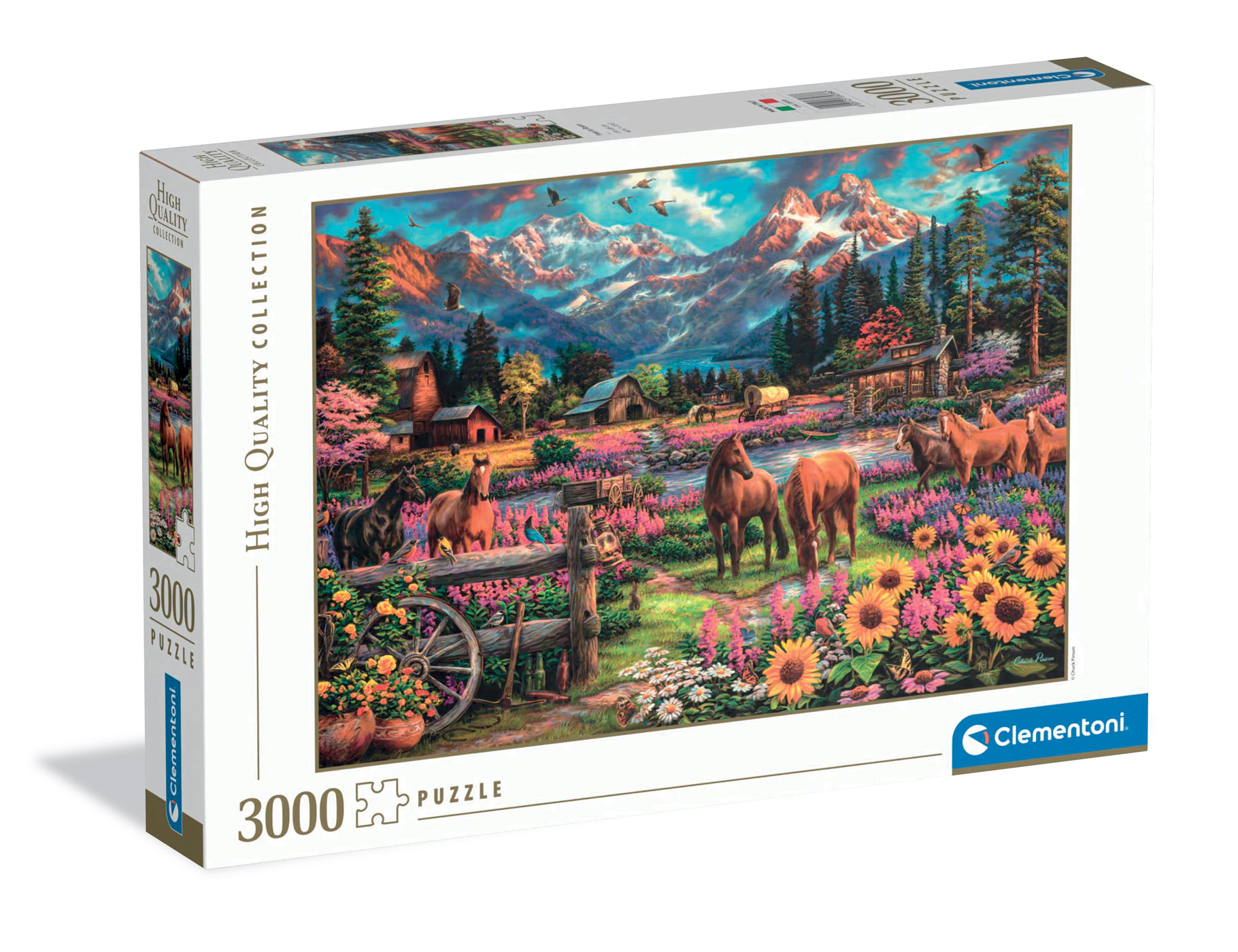 Top1Toys Clementoni puzzel paarden in het veld 3000 stukjes