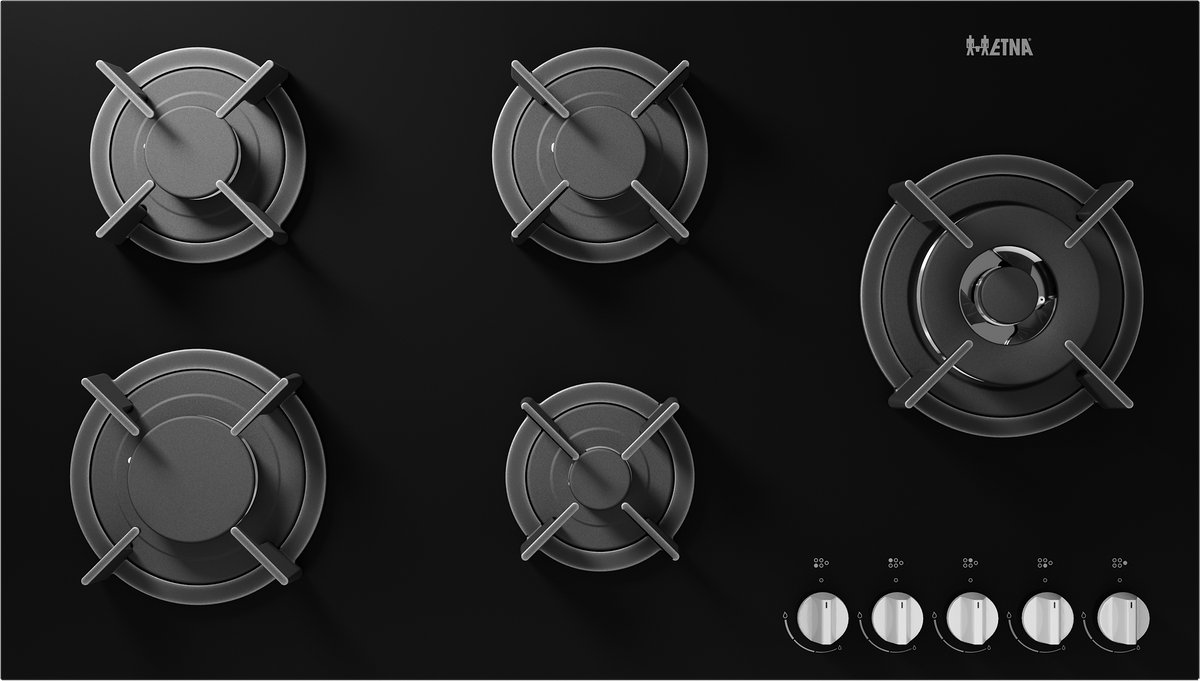 Etna KGG890ZTA Gas kookplaat - Zwart