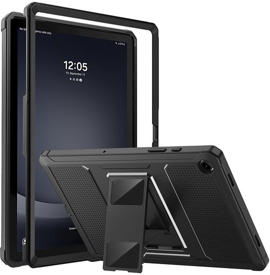 ACCEZZ Rugged Back Case Samsung Galaxy Tab A9 Plus Tablethoesje - Zwart