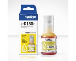 Brother BTD180 Inktfles BTD180Y Replace: N/A - Geel