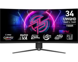 MSI Mpg 346cqrf X24 - 34 Inch Uwqhd 3440 X 1440 Pixels Va (vertical Alignment) - Zwart