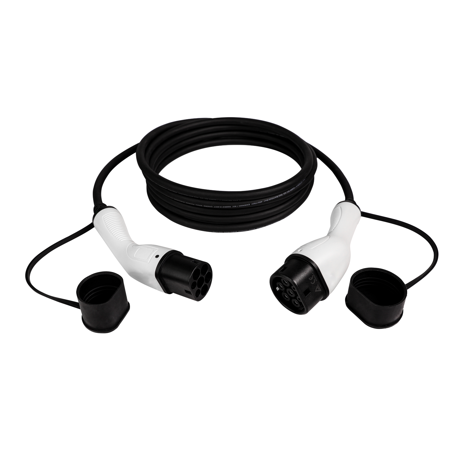 Sinox Type 2 16a 3 Phase 5m Zwart Ev Oplaadkabel