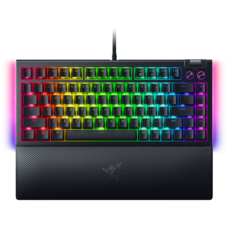 Razer BlackWidow V4 75% Hot-swappable Mechanical Gaming Keyboard - US Qwerty Layout