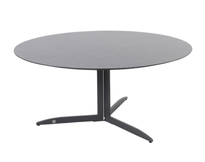 4SO Embrace Tafelframe Antracite Met Embrace Tafelblad Slate Antracite Ø 160 cm -