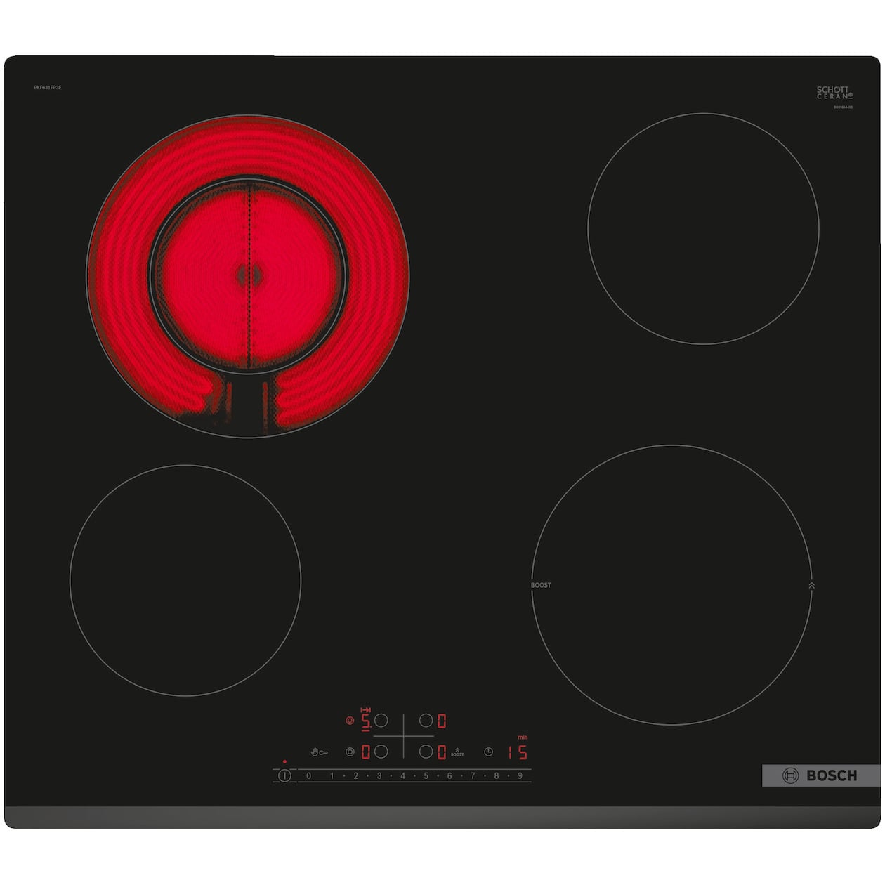 Bosch PKF631FP3E Keramische kookplaat - Zwart