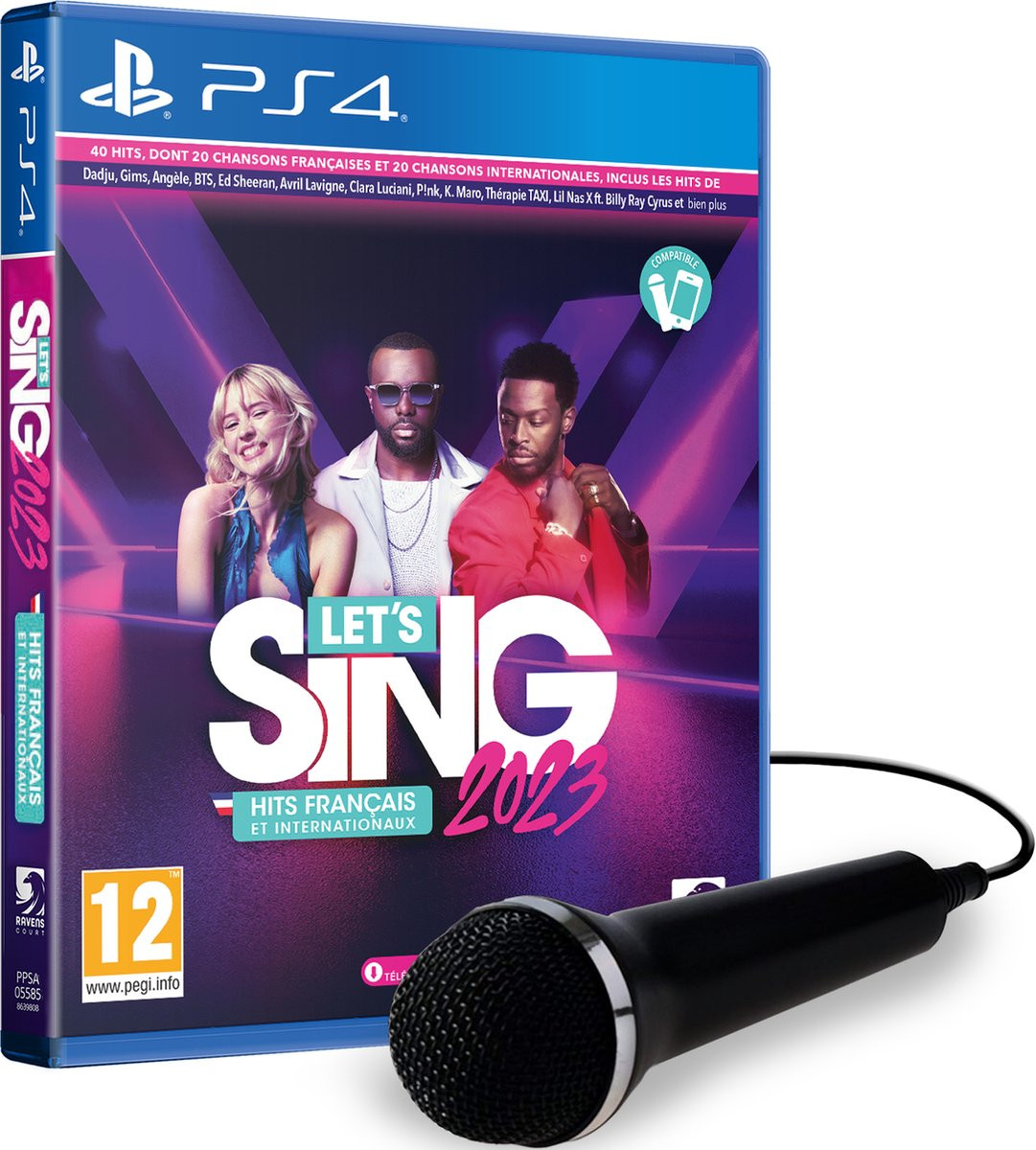 Ravens Court Let's Sing 2023 + 1 Microphone (verpakking Frans, game Engels)