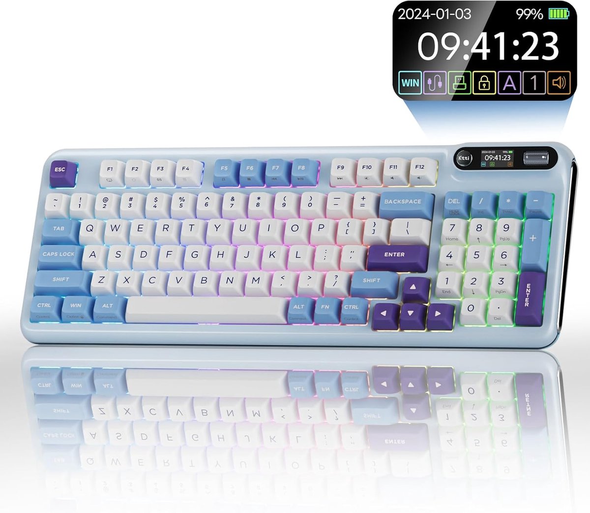 KZZI Z98 - Toetsenbord - Blue sea - Rain Switch