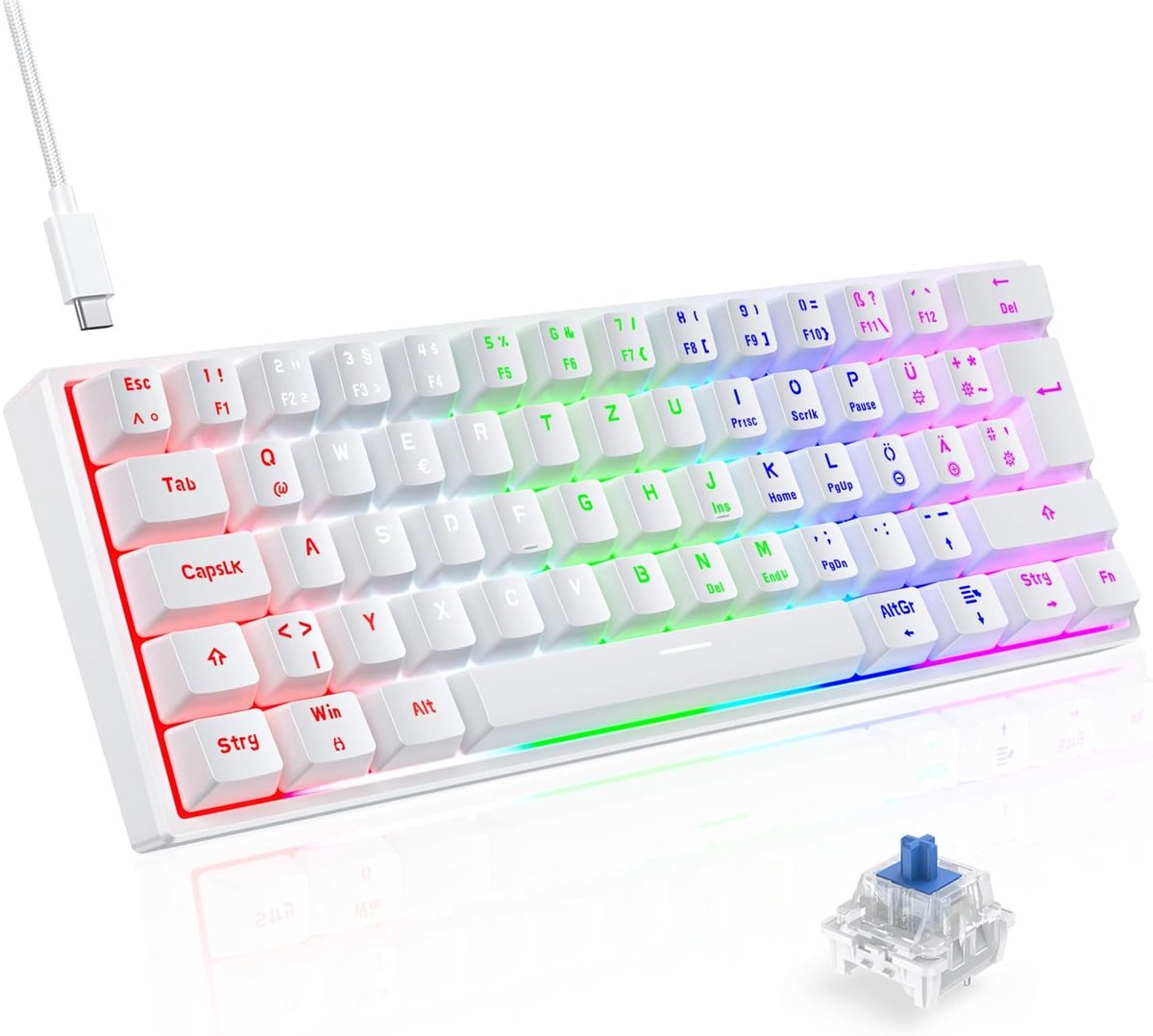 Mechanical Keyboard - Mechanisch Toetsenbord Gaming - Wit