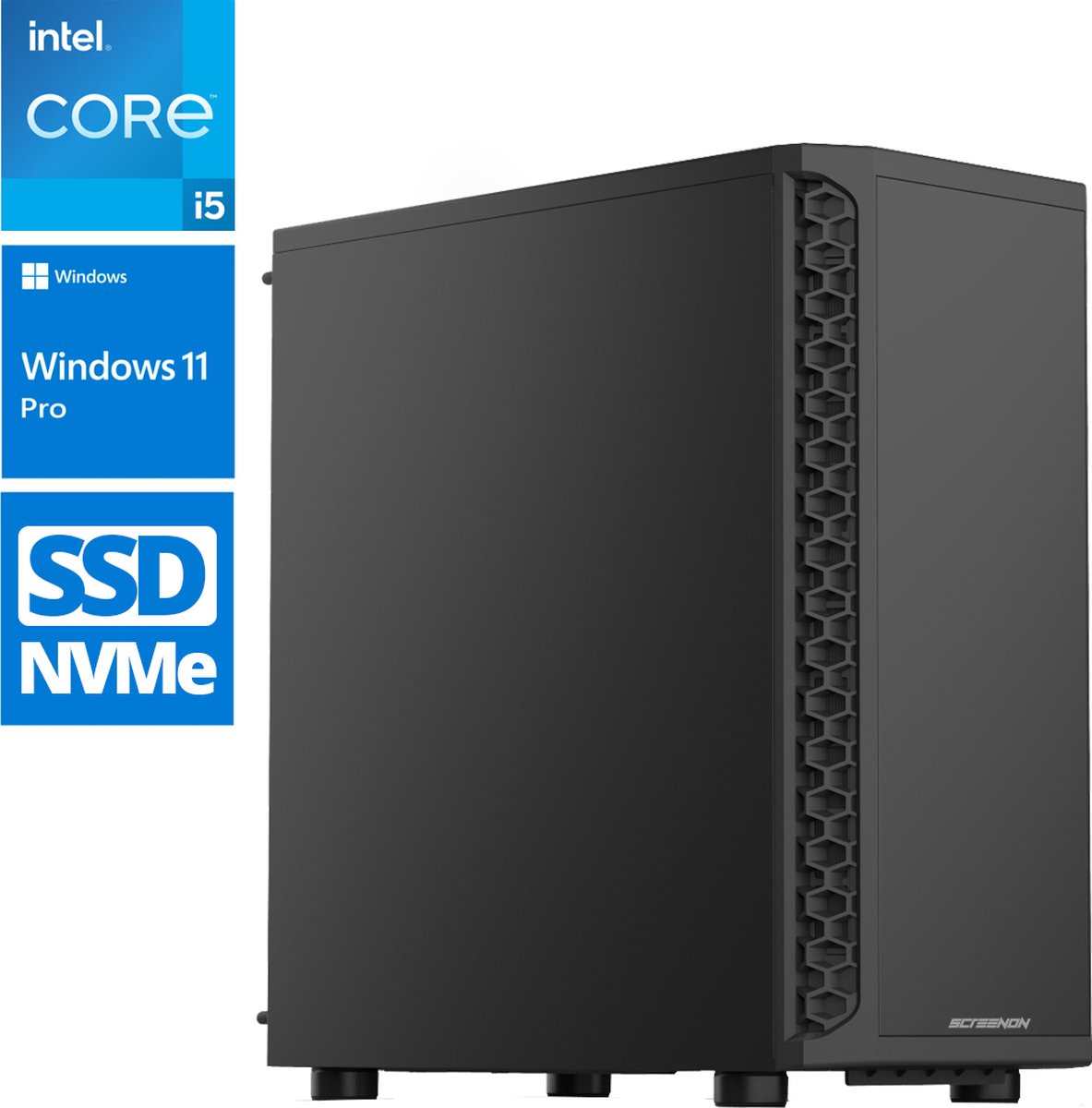 ScreenON - Intel Core i5 - 240GB M.2 SSD - GTX 1660 - Home/OfficePC.Z520125 + WiFi & Bluetooth