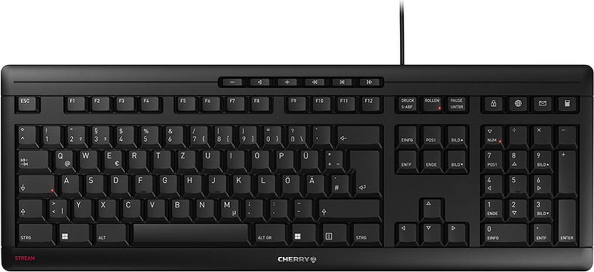 Cherry STREAM toetsenbord USB QWERTZ Duits Zwart