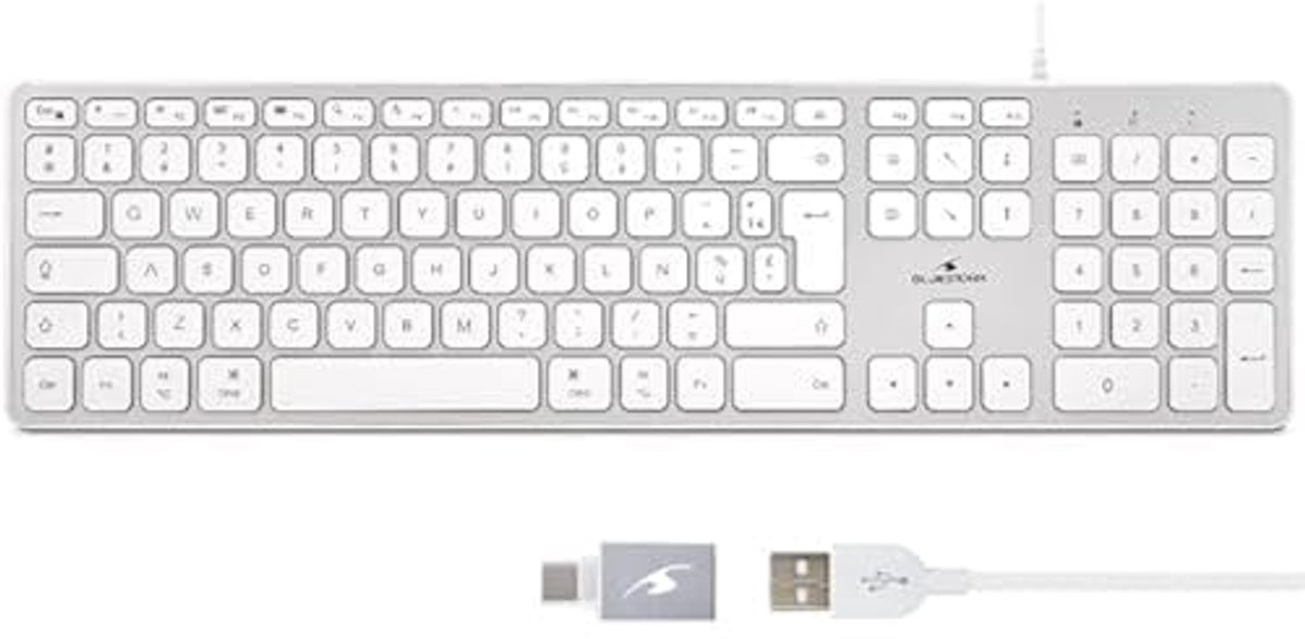 Kabel QWERTY-toetsenbord voor Mac - Stil en Concaaf met Multimedia Toegang