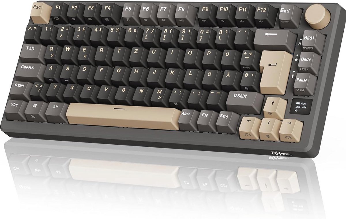 Draadloos 75% TKL Mechanisch Gaming Toetsenbord met RGB en OLED Display