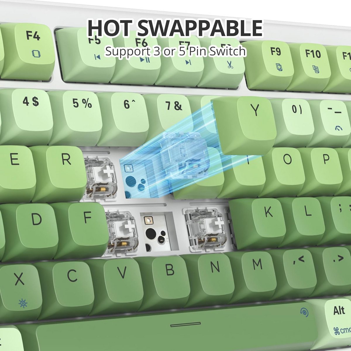 Mechanisch Toetsenbord 75% Compact met Gasket Mount en RGB Verlichting
