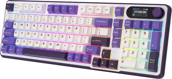 Royal Kludge RKS98 - Mechanisch Gaming Toetsenbord - Draadloos - RGB - Met LCD-scherm