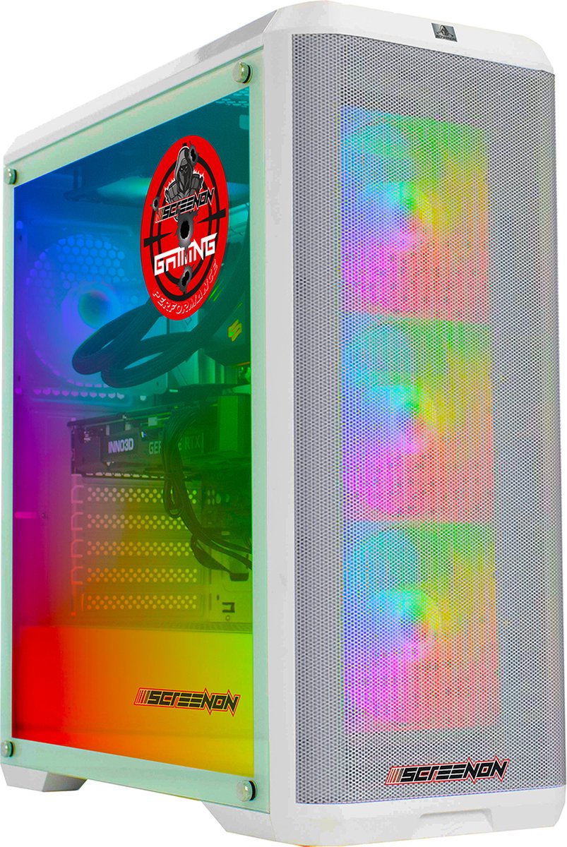 ScreenON - Snow Leopard - Ryzen 7 - 512GB M.2 SSD + 2TB HDD - RTX 3070 8GB - GamePC.X70098