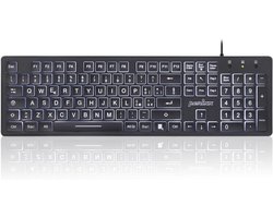 Verlicht QWERTY Toetsenbord met Grote Letters en Italiaanse Layout