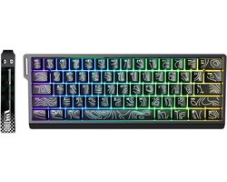 Draadloos 61 Toetsen Gaming Toetsenbord 60% Compact RGB USB Bluetooth