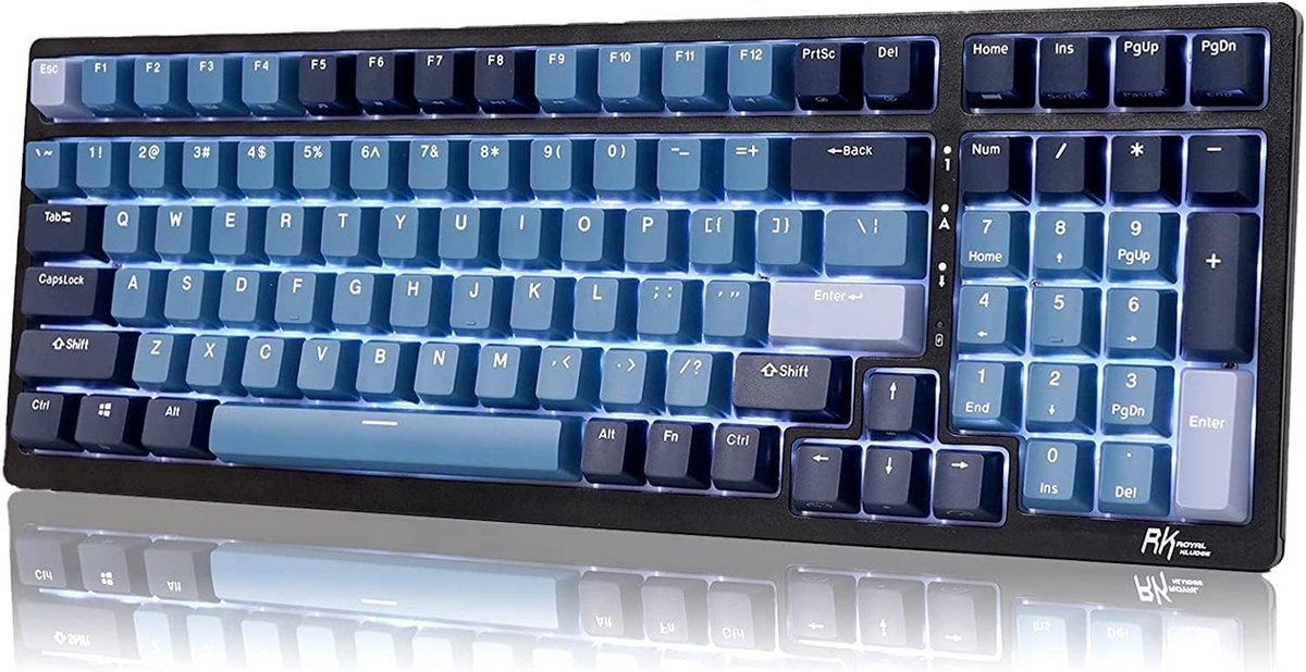 Mechanisch Gaming Toetsenbord 98% QWERTZ Duits Layout Hot Swappable Rode Switches RGB