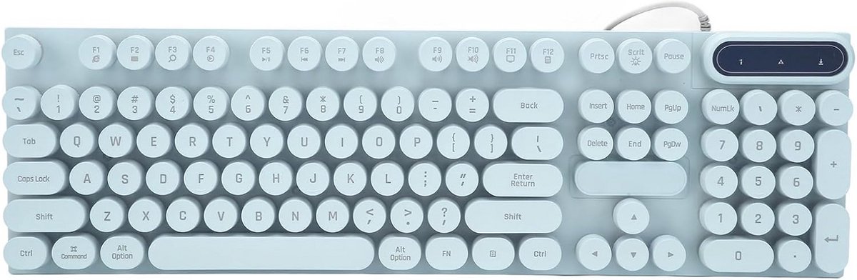 Bedraad Mechanisch Gaming Toetsenbord met 104 Ronde Toetsen en Backlit Verlichting