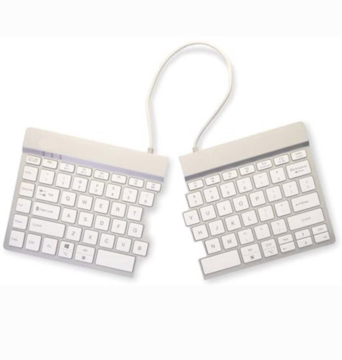 Ergonomisch Splittoetsenbord met Bluetooth 5.0 en Oplaadbare Functie - QWERTY (US) Indeling