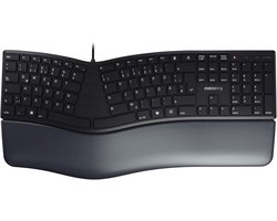 Ergonomisch Gebogen Toetsenbord met Memory Foam Polssteun en Duitse Indeling
