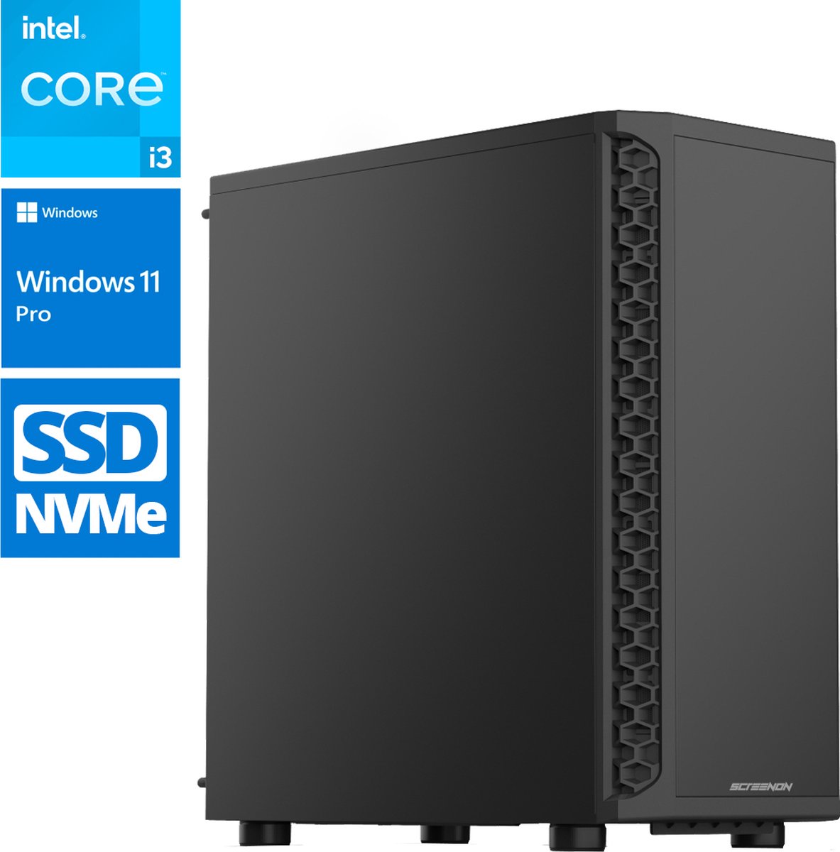 ScreenON - Intel Core i3 - 500GB SSD - RTX 3050 - Home/OfficePC.Z420125 + WiFi & Bluetooth