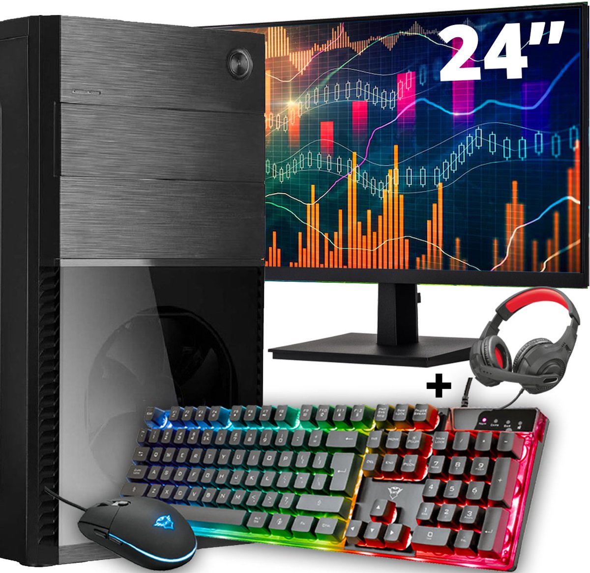 Intel Compleet PC SET | Intel Core i5 | 16 GB RAM | 500 GB SSD | Windows 11 Pro