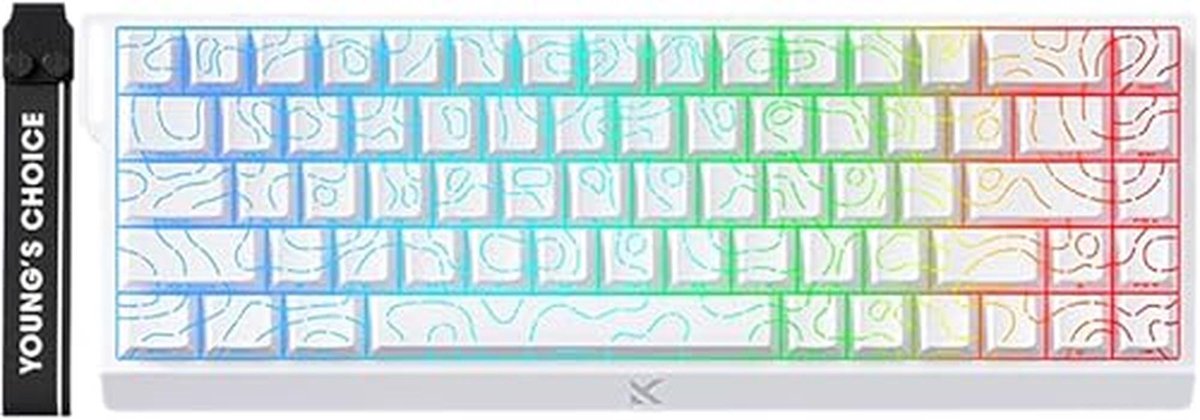 Mechanisch Gamingtoetsenbord 60% - RGB Hotswap, 8K Hz Polling, Snelle Trigger voor PC/Mac