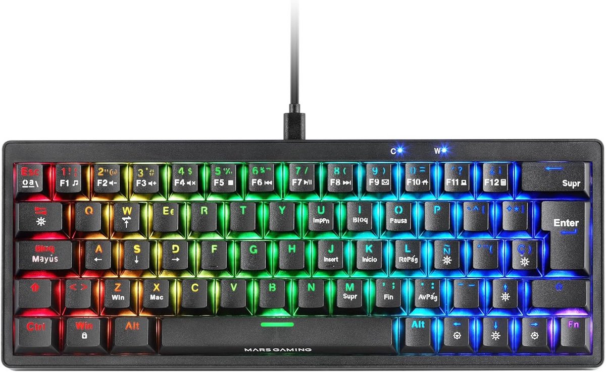 Ultra-Compact Mechanisch 60% Toetsenbord Hot-Swap RGB Chroma Verlichting Gaming