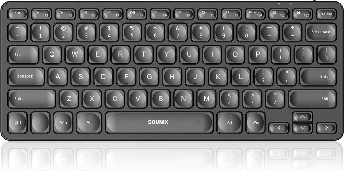 Sounix Draadloos Toetsenbord - USB dongle verbinding - Stille Toetsen - Qwerty - Zwart