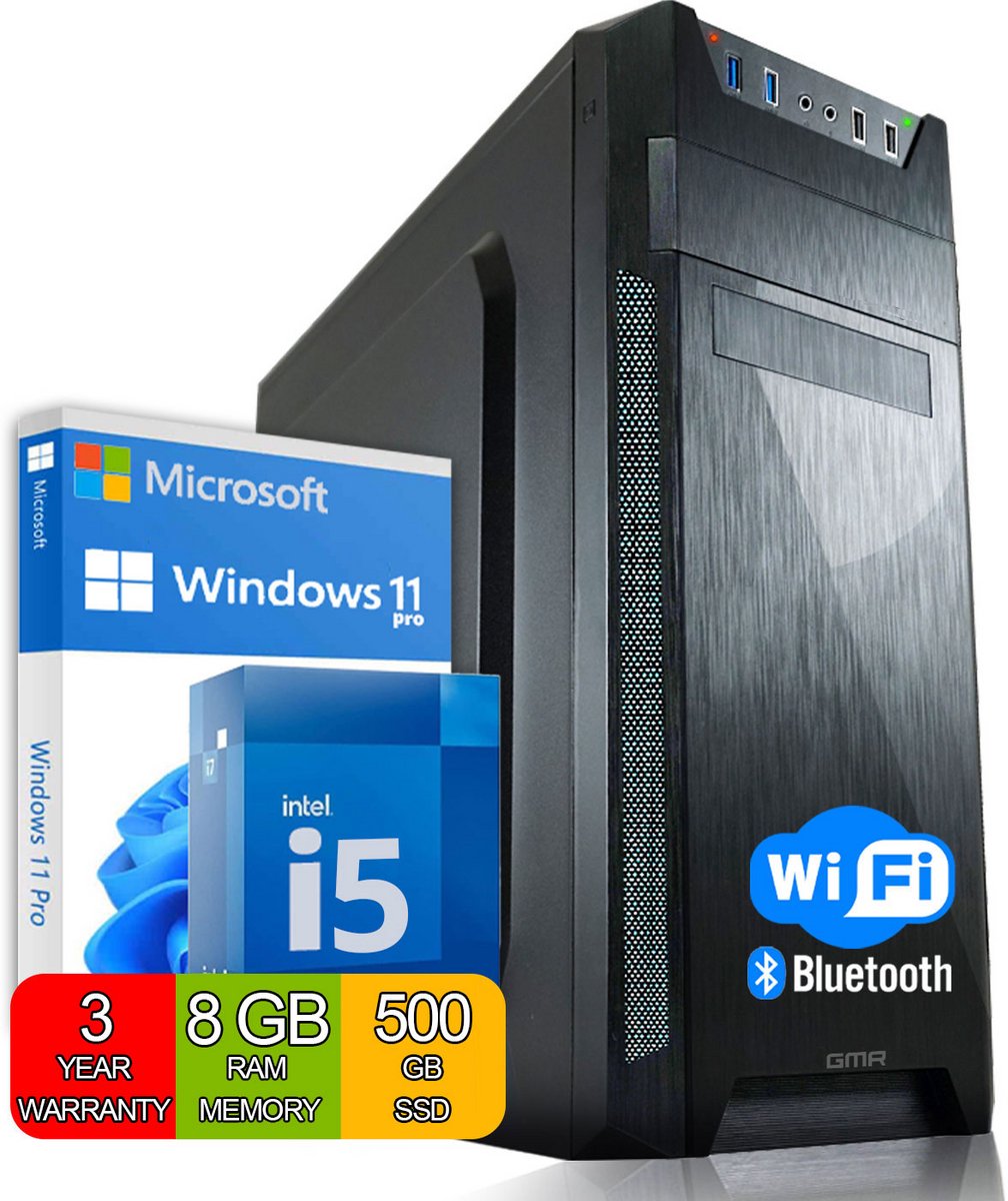 Intel Compleet PC | Intel Core i5 | 8 GB RAM | 500 GB SSD | Windows 11 Pro