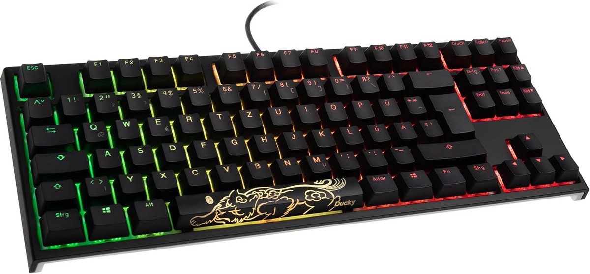 Mechanisch Gaming Toetsenbord TKL Compact met RGB Verlichting en PBT Keycaps