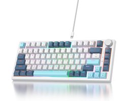 Compact 75% Mechanisch Gaming Toetsenbord met Gasket Montage en RGB