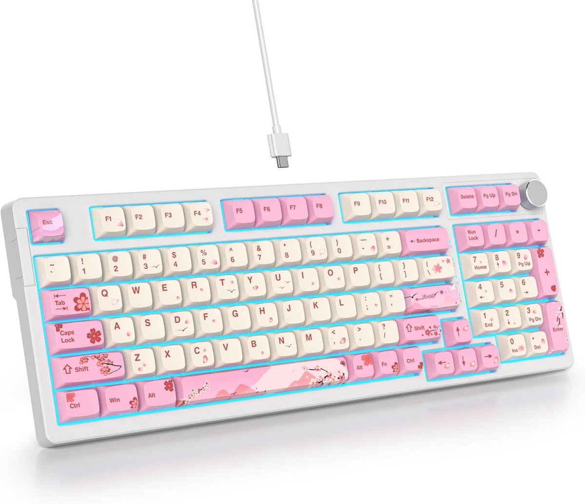 Gasket Mechanisch Gaming Toetsenbord met 98 Toetsen en Hot-Swappable Switches