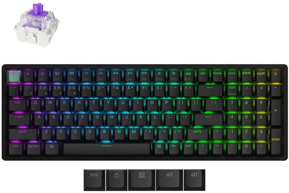 Keychron K4 HE toetsenbord Nebula switch zwart