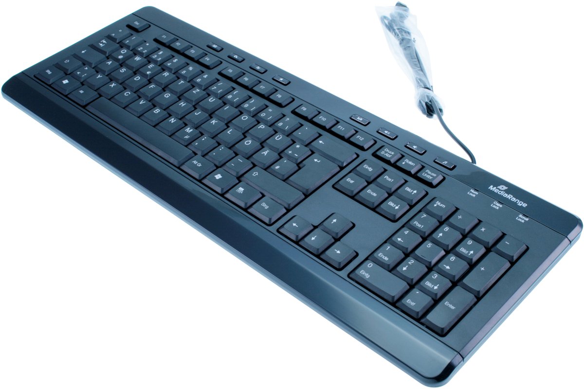 MediaRange MROS102 toetsenbord Universeel USB QWERTZ Duits Zwart