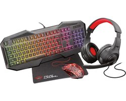 Trust Gxt1180rw Gaming-pakket Zwart QWERTY Spanish