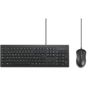 Kensington EQ KM100 Bedrade Desktop Set - AZERTY Toetsenbord - 64% Gerecycled - Zwart