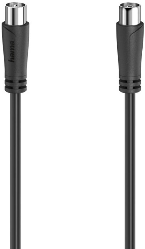 Hama Antennekabel, coax-stekker - coax-koppeling, 3,0 m, 90 dB, zwart TV accessoire