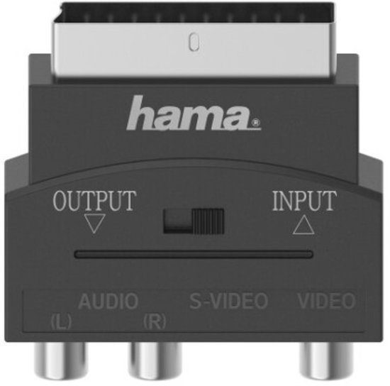 Hama Video-adapter, S-VHS-koppeling, 3 cinch koppeling - Scart-stereo, 4-polig TV accessoire
