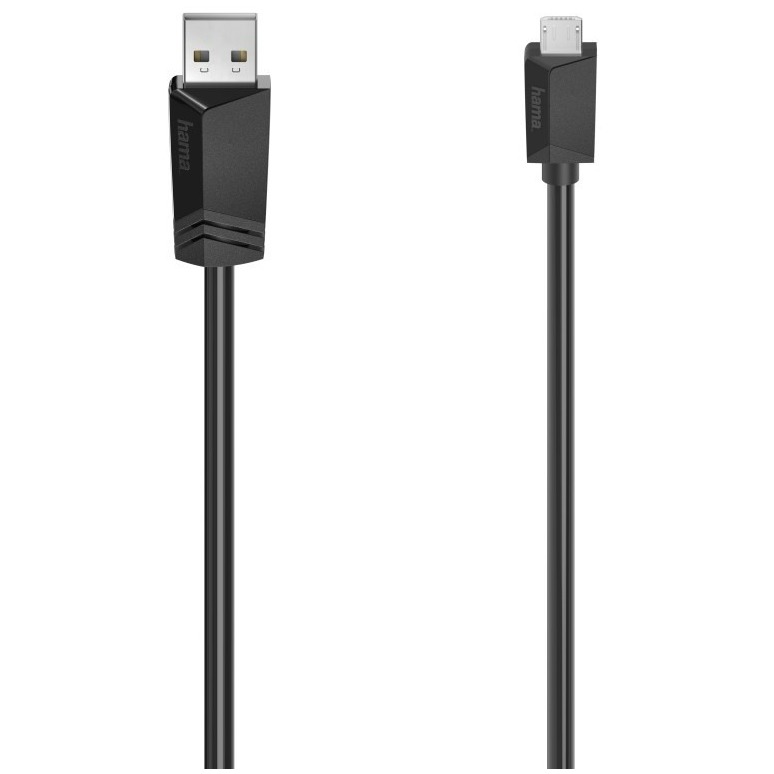 Hama Micro-USB-kabel, USB 2.0, 480 Mbit/s, 3,00 m Kabel - Zwart