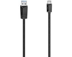Hama USB-C-kabel, USB-A-stekker - USB-C-stekker, USB 3.2 Gen2, 10 Gbit/s, 1,00 m Kabel - Zwart