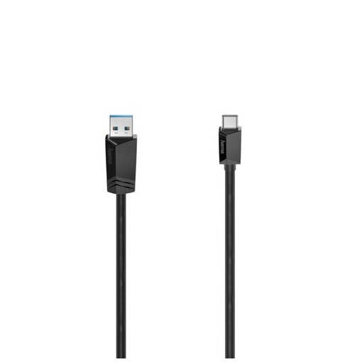 Hama USB-C-kabel, USB-A-stekker - USB-C-stekker, USB 3.2 Gen2, 10 Gbit/s, 1,00 m Kabel - Zwart