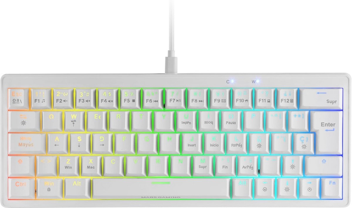 Ultra-Compact Mechanisch 60% Gaming Toetsenbord met RGB Verlichting en Hot-Swap Switches