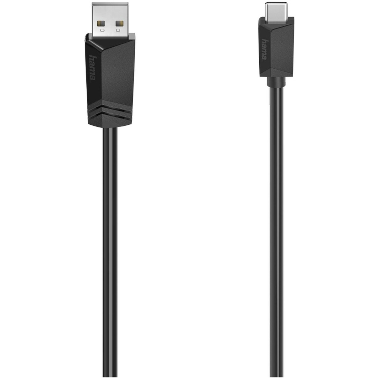 Hama USB 2.0 kabel Type-C naar Type-A 480 Mbit/s, 0,75m Kabel - Zwart