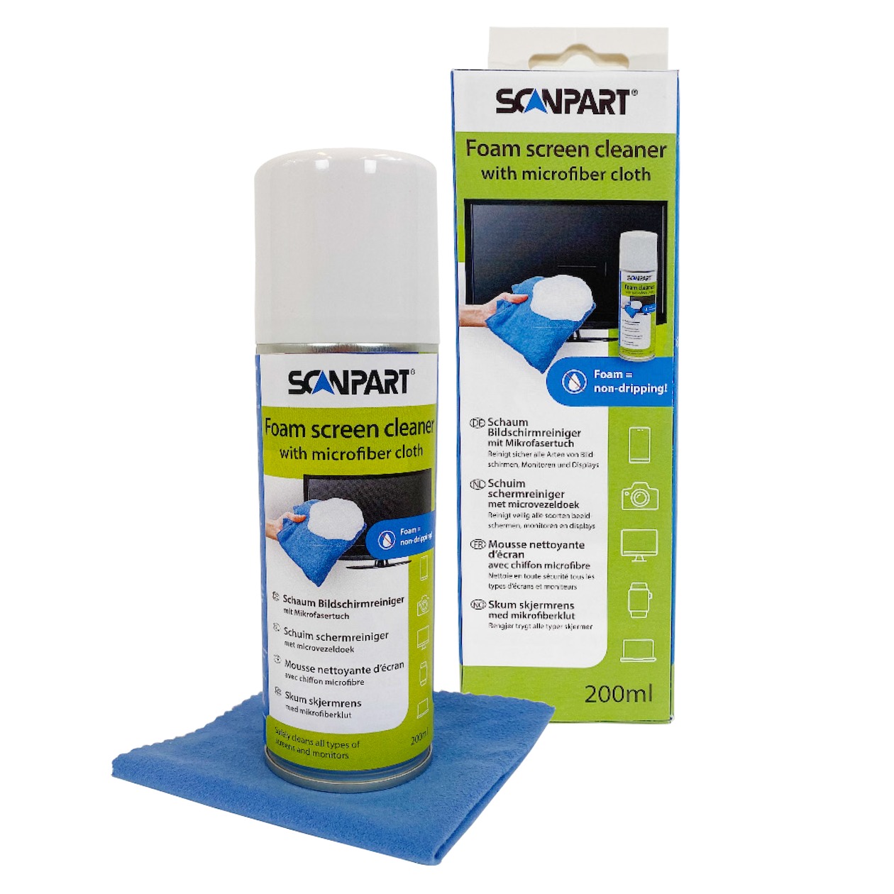 Scanpart Foam TV cleaner 200ml TV accessoire - Groen
