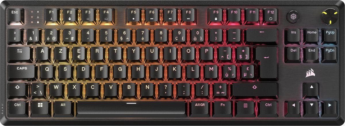 Corsair K70 CORE TKL - Mechanisch Gaming Toetsenbord - AZERTY - RGB LED - MLX Red Switch - Zwart