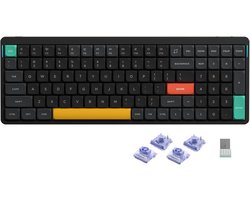 Draadloos 96% Low Profile Mechanisch Toetsenbord QMK/VIA Bluetooth 2.4GHz