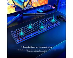 NBAP® Mechanical Keyboard - Mechanisch Toetsenbord Gaming - Zwart